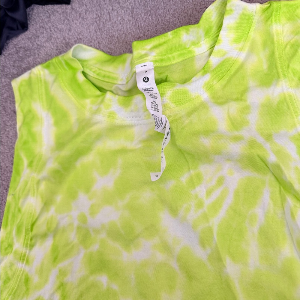 lululemon athletica Neon Lime Tie-Dye Muscle Tank - Picture 4 of 6